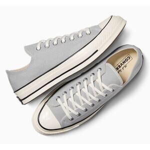 Converse All Star Chuck Taylor Canvas Light Gray Unisex Low Top Sneakers W 8 M 6